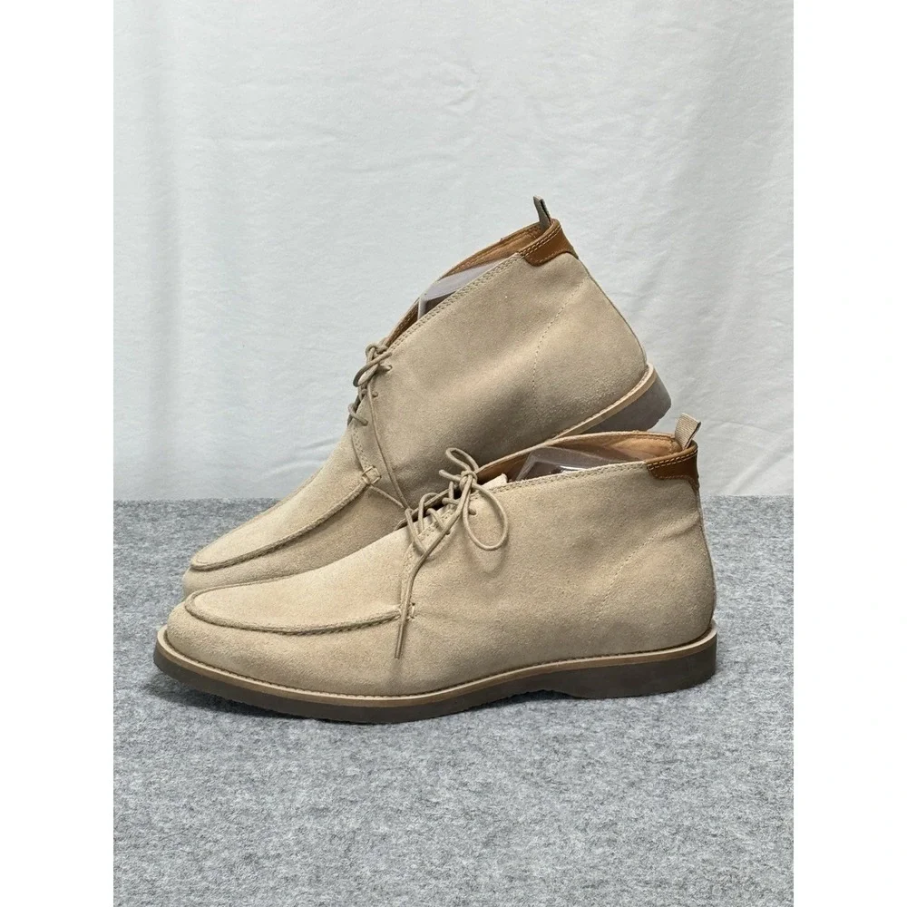 Men's Suede Leather Chakka Shoes Size 10 By Flag Ltd Nappa Glove‎ Tan NWOB